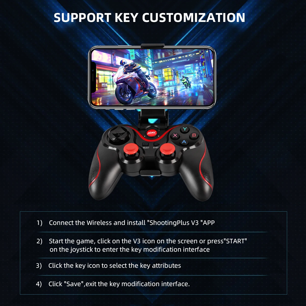 GAMINJA Wireless Bluetooth Gam - Tablet Accessories For Gaming recension och pris