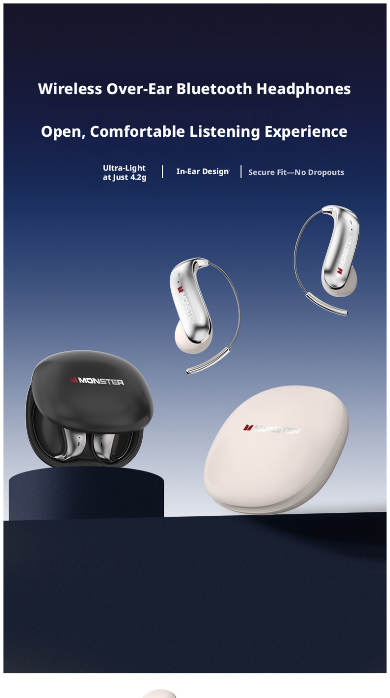 MONSTER C01 Open Ear Hook Wire - Wired Earphone Lightning recension och pris