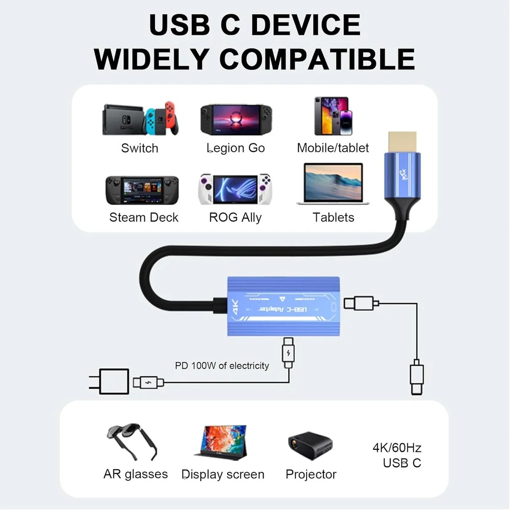 HDMI‑compatible to USB‑C Video - Hdmi Adapter Tablet recension och pris