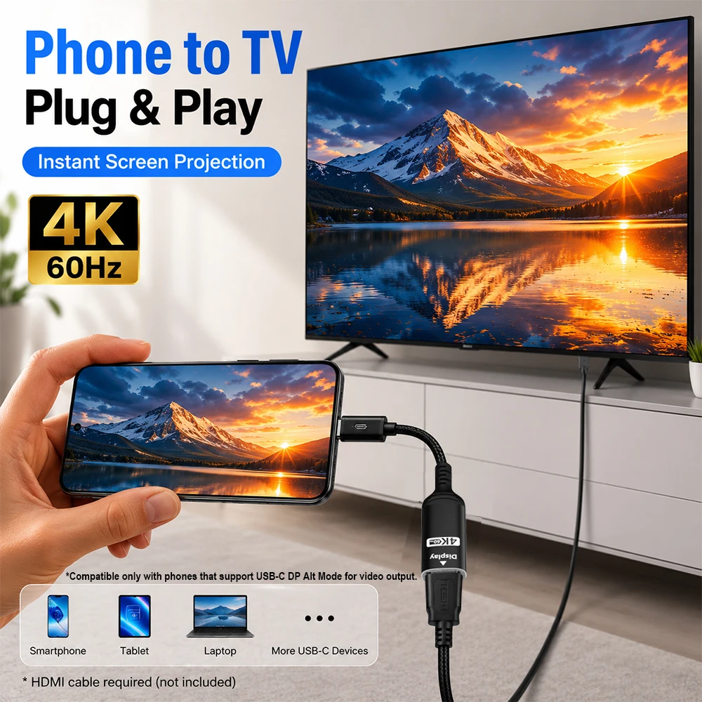 USB C to HDMI Adapter 4K@60Hz  - Hdmi Adapter Tablet recension och pris