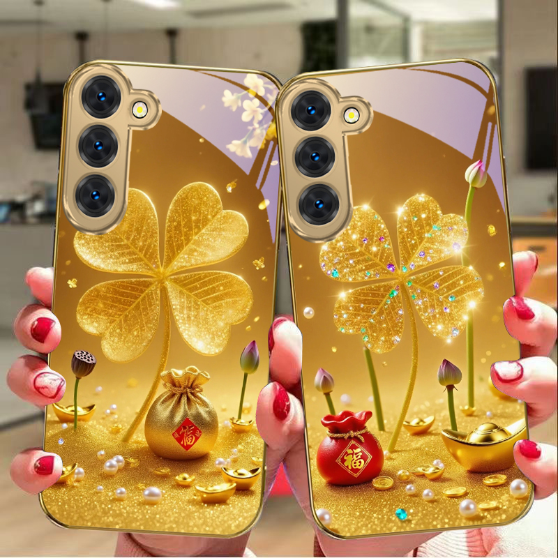 A huge golden clover For Samsu - Tablet S9 Fe Accessories recension och pris