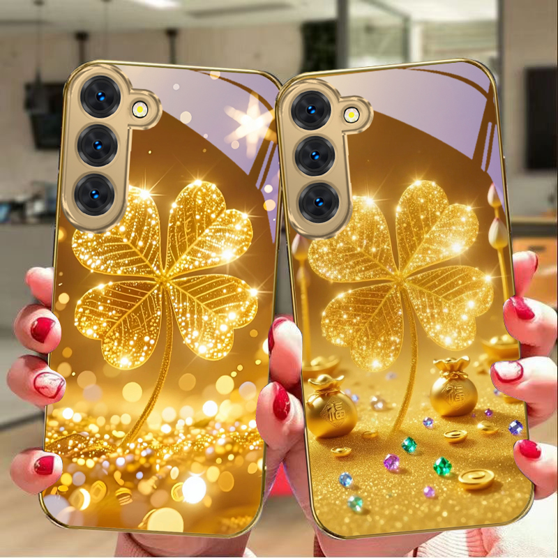 A huge golden clover For Samsu - Tablet S9 Fe Accessories recension och pris