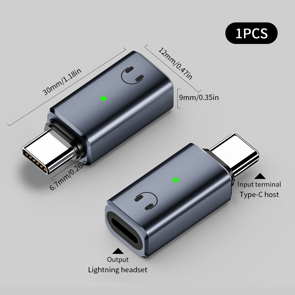1Pcs Lightning to Type C Adapt - Wired Earphone Lightning recension och pris