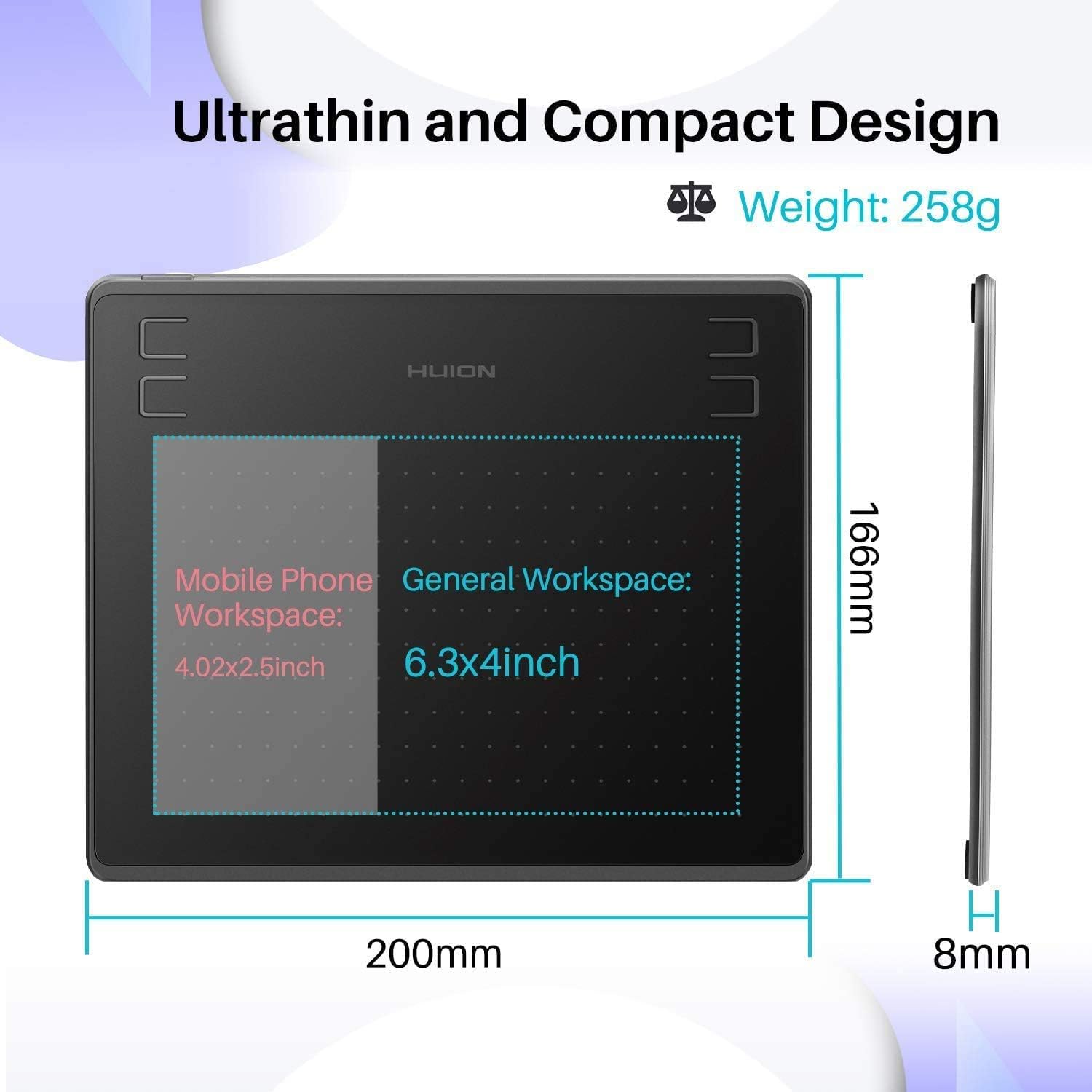 HUION HS64 Graphic Tablet 6Inc - Huion Tablet Accessories recension och pris