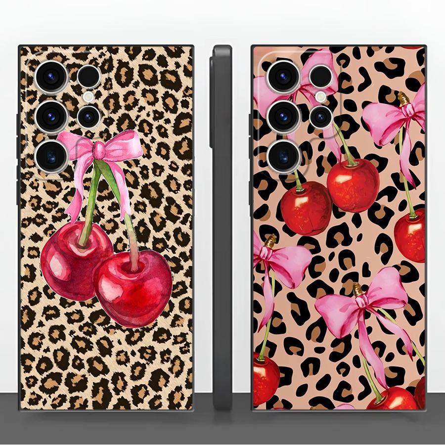 Leopard Cherry Funda Phone Cov - Tablet S9 Fe Accessories recension och pris