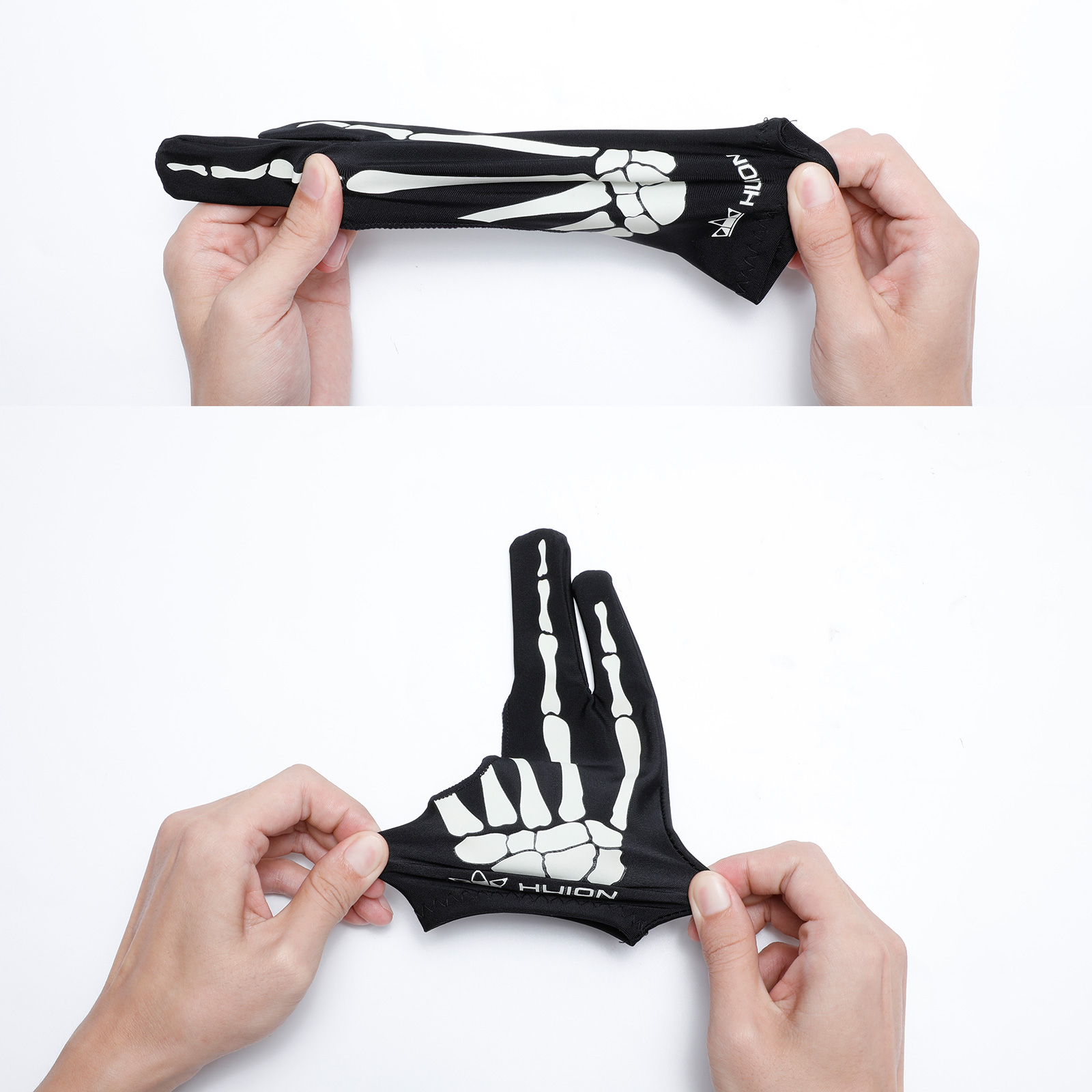 Huion Skeleton Glove Two- Fing - Drawing Glove Artist recension och pris