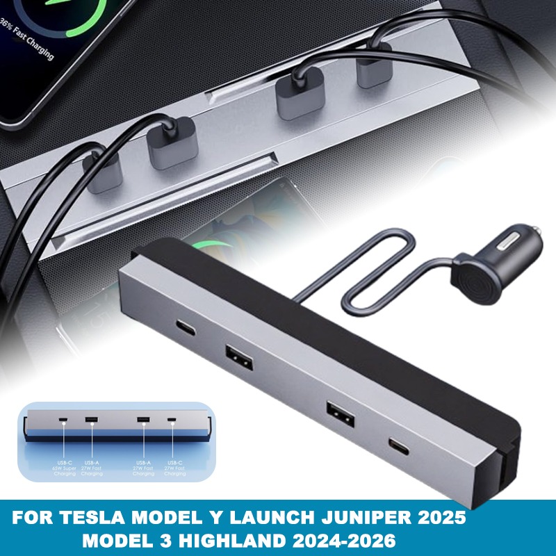 Center Console Car Adapter Mul - Usb Hub Type C recension och pris