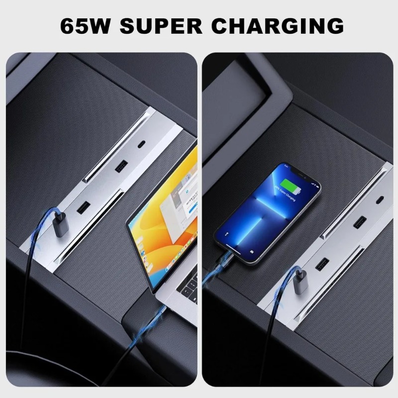Center Console Car Adapter Mul - Usb Hub Type C recension och pris