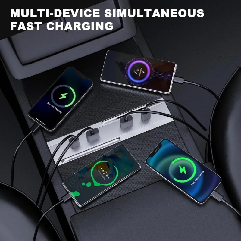 Center Console Car Adapter Mul - Usb Hub Type C recension och pris