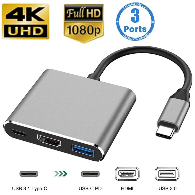 USB C HUB 3in1 Type C 3.0 to H - Hdmi Adapter Tablet recension och pris