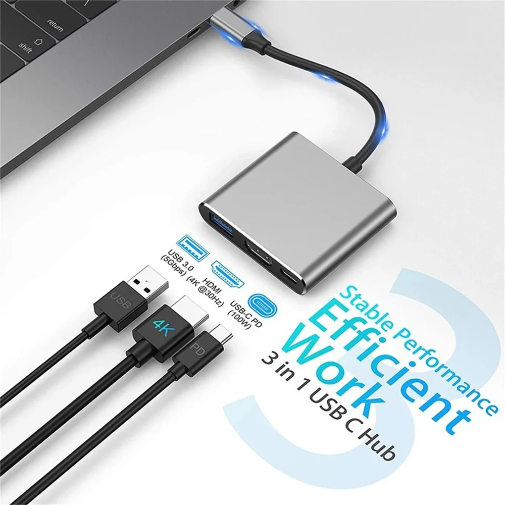 USB C HUB 3-in-1 Multiports Ad - Hdmi Adapter Tablet recension och pris