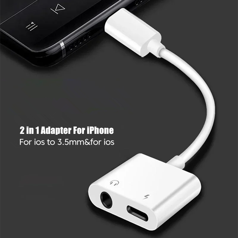 2 in 1 iOS to 3.5mm Jack Audio - Wired Earphone Lightning recension och pris
