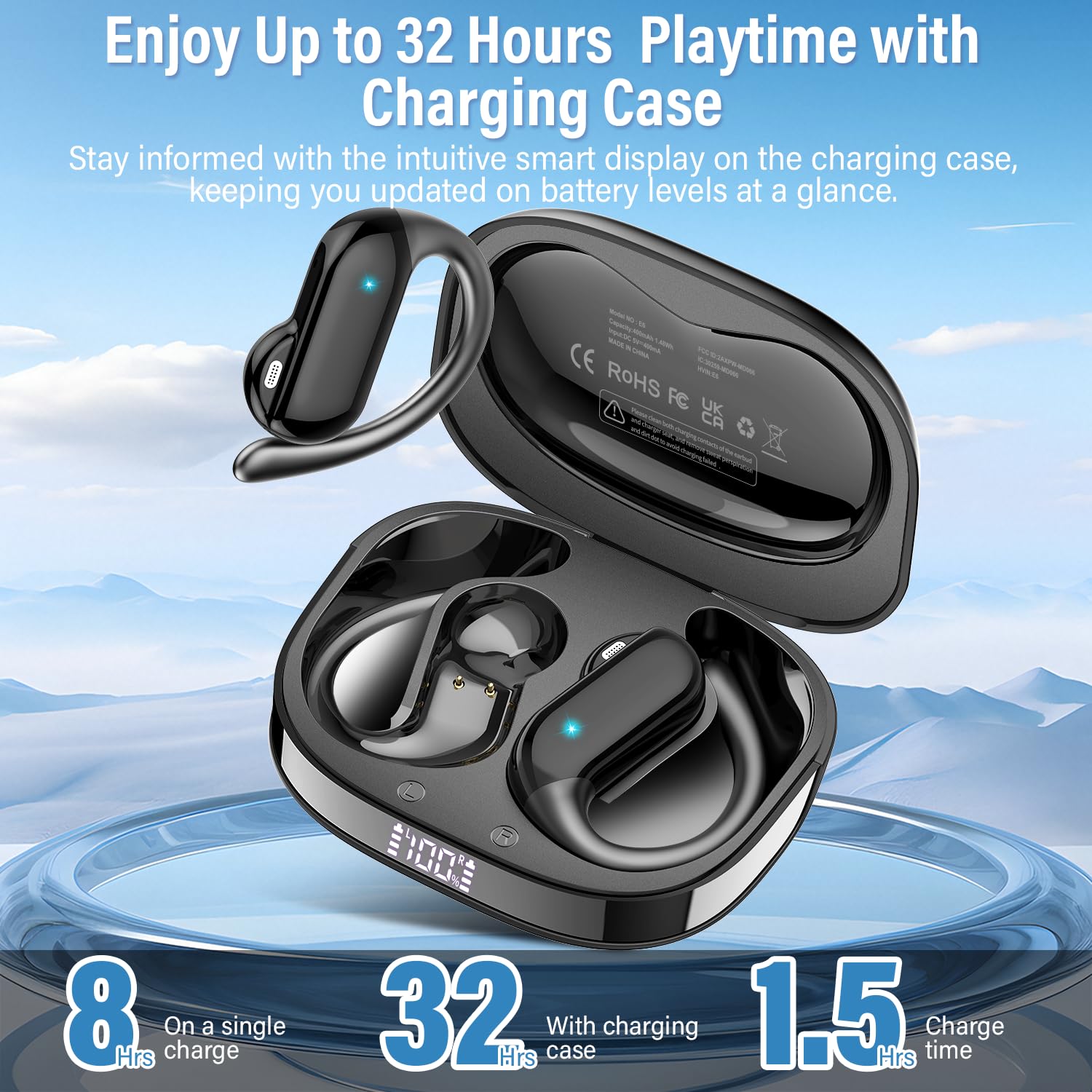 2026 Open-Ear Earbuds Bluetoot - Wired Earphone Lightning recension och pris