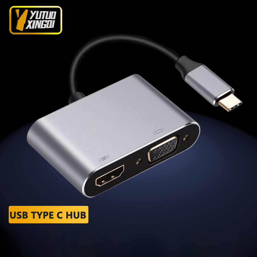4K USB Type C to VGA 1080P USB - Usb Hub Type C recension och pris