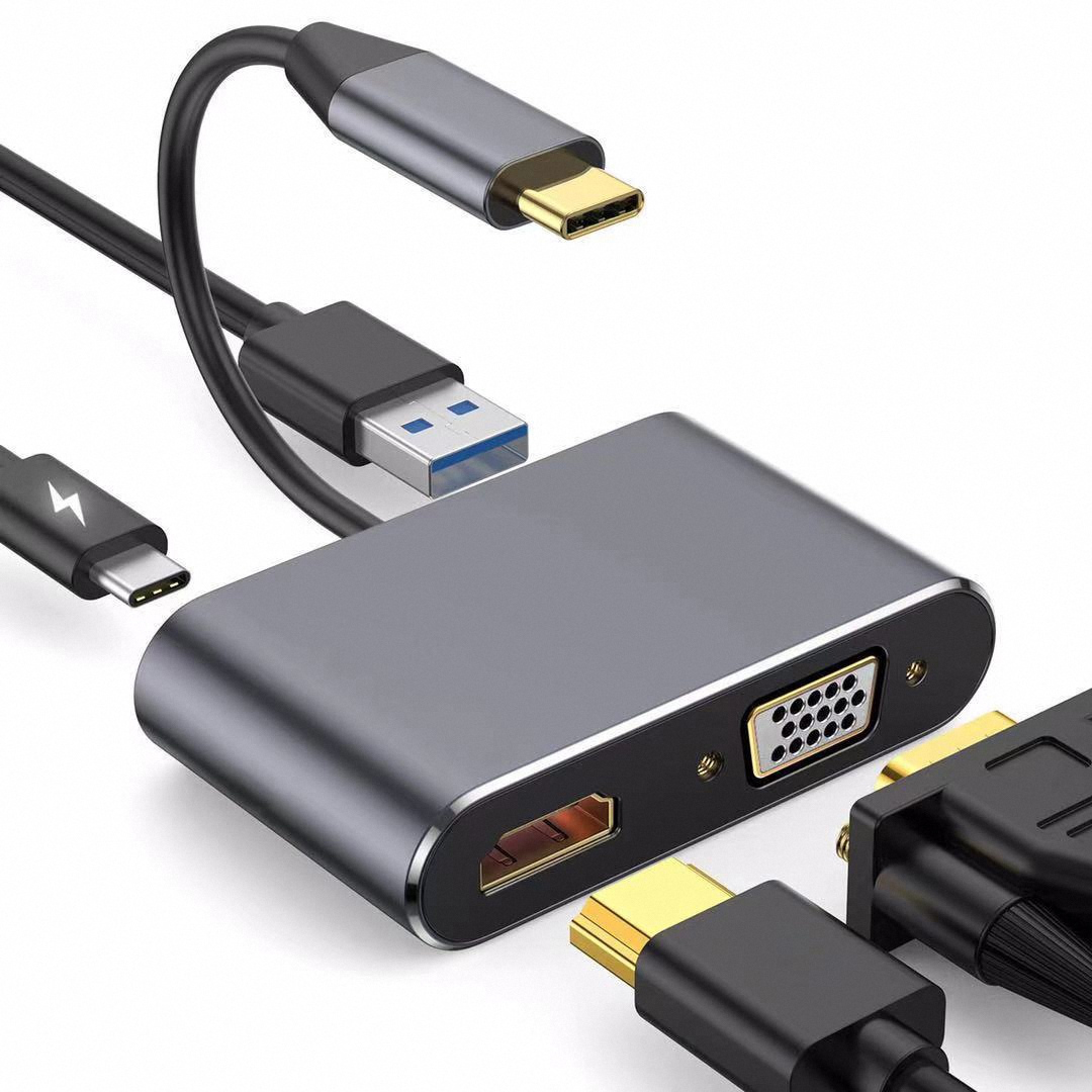 4K USB Type C to VGA 1080P USB - Usb Hub Type C recension och pris