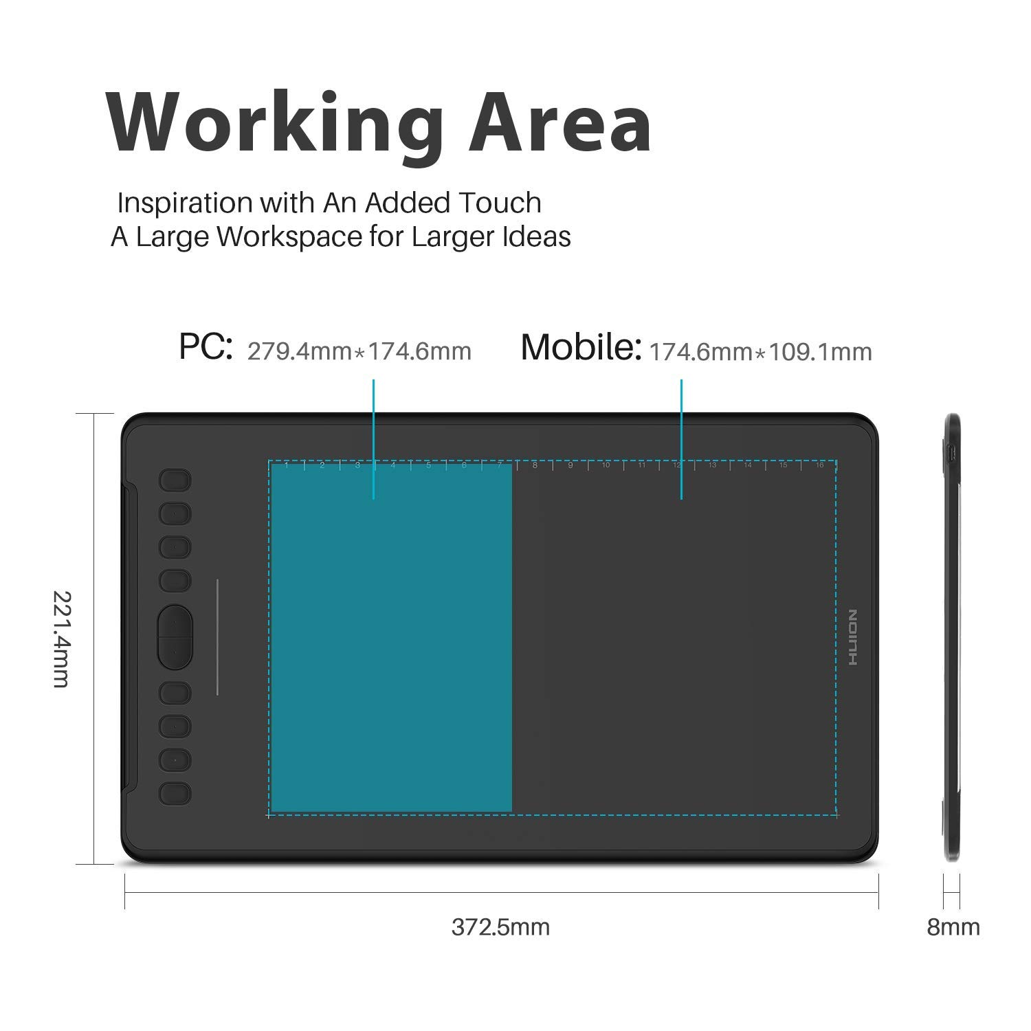 HUION H1161 Digital Tablet Gra - Huion Tablet Accessories recension och pris