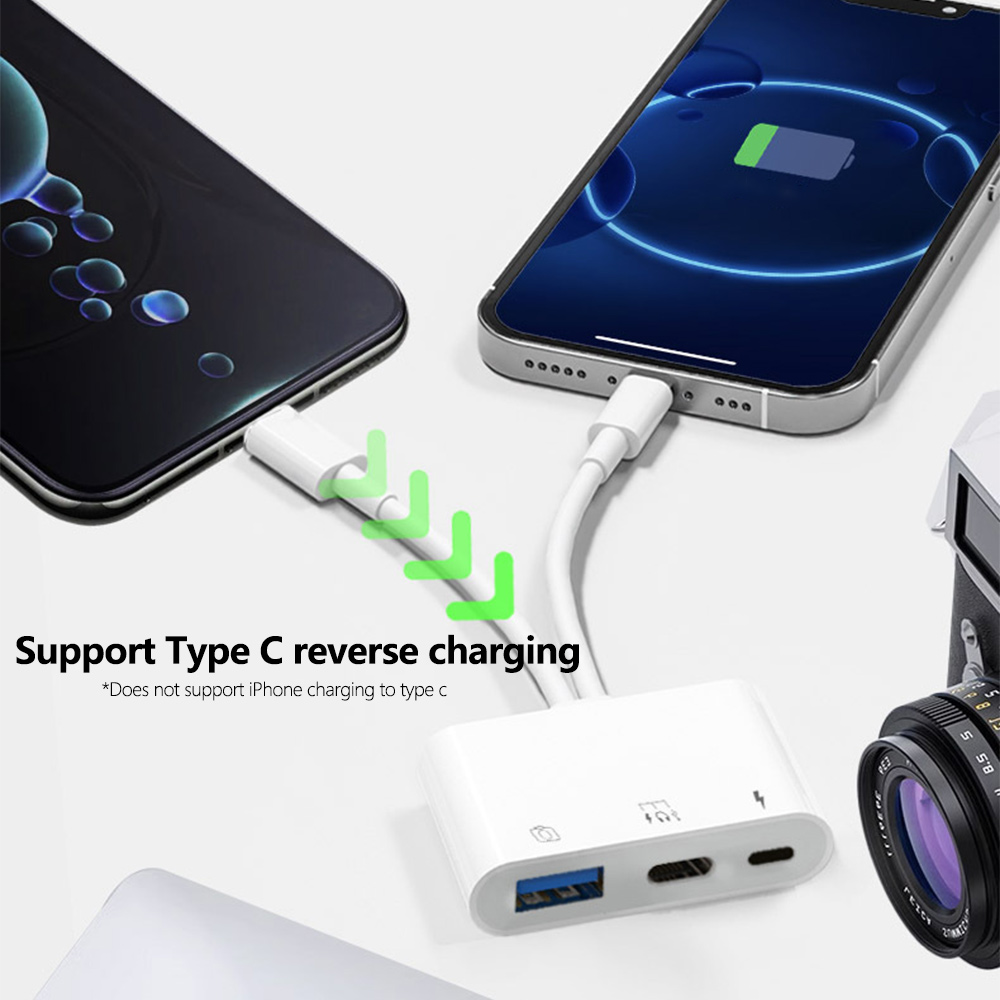 2 in 1 Lightning Type C to USB - Wired Earphone Lightning recension och pris